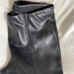 Black vegan leather pants